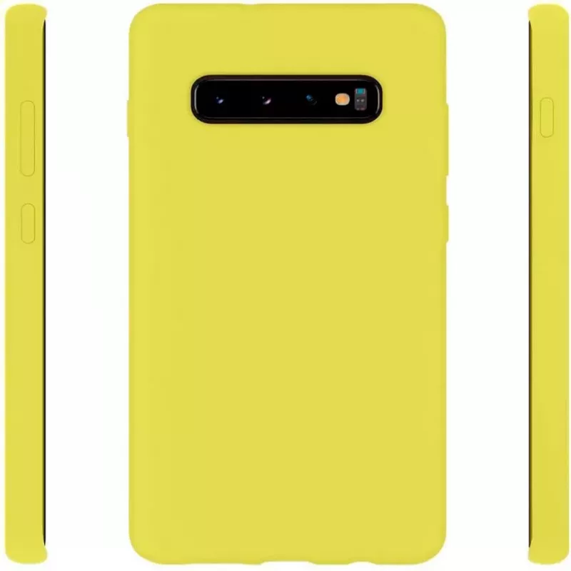 Evelatus Capa em silicone Nano Soft Touch TPU para Samsung Galaxy S10 amarela