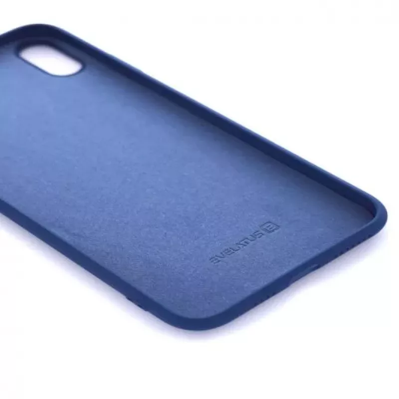 Evelatus Apple iPhone X/Xs Capa de Silicone Nano Soft Touch TPU Azul Escuro