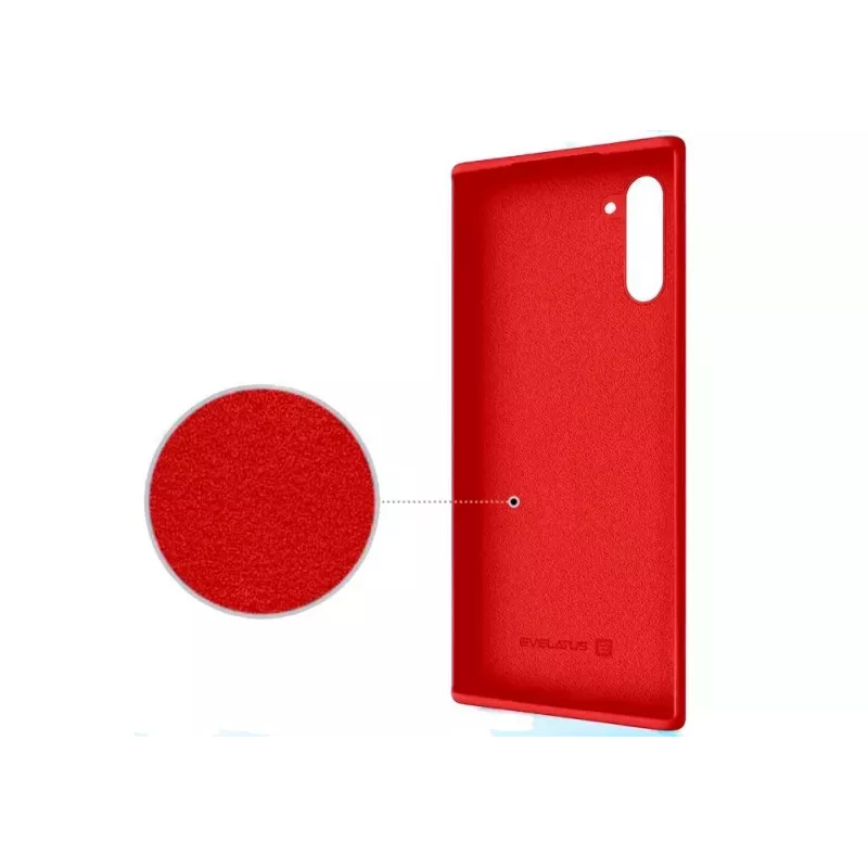 Evelatus Samsung Galaxy Note 10 Capa de Silicone Premium Soft Touch Vermelho