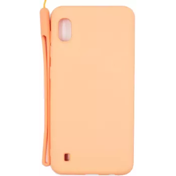 Evelatus Samsung Galaxy A10 Capa de Silicone Soft Touch com Alça Rosa