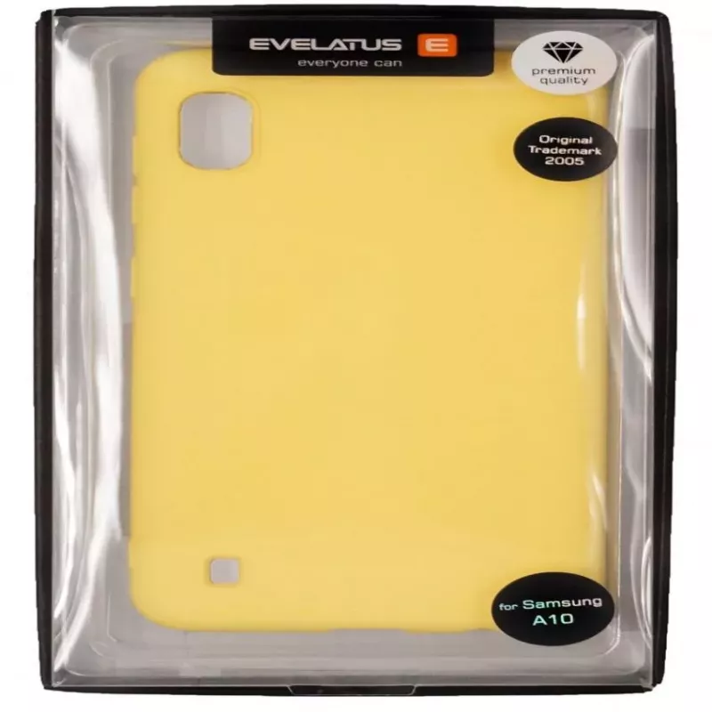 Evelatus Samsung Galaxy A10 Capa de Silicone Soft Touch com Alça Amarelo