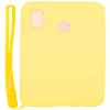 Evelatus Samsung A20e Capa de Silicone Soft Touch com Alça Amarelo