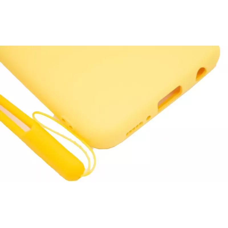 Evelatus Samsung A20e Capa de Silicone Soft Touch com Alça Amarelo