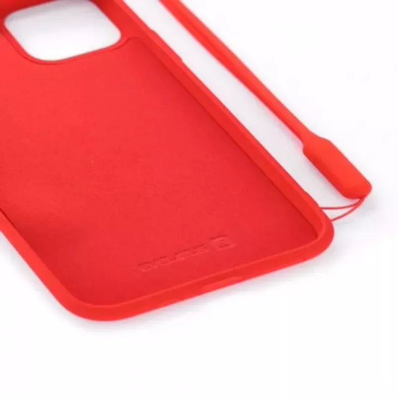 Evelatus Apple iPhone 11 Pro Capa de Silicone Soft Touch com Alça Vermelho