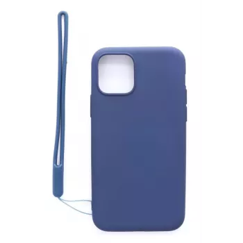 Evelatus Apple iPhone 11 Pro Capa de Silicone Soft Touch com Alça Azul Escuro