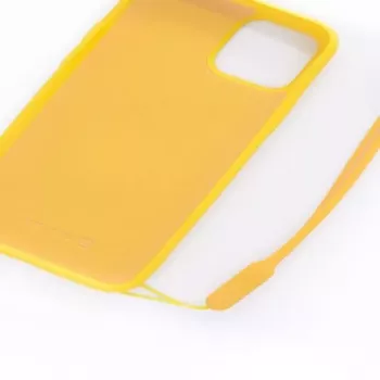 Evelatus Apple iPhone 11 Pro Capa de Silicone Soft Touch com Alça Amarelo