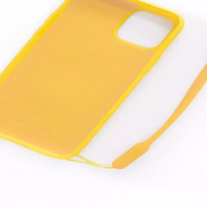 Evelatus Apple iPhone 11 Pro Capa de Silicone Soft Touch com Alça Amarelo