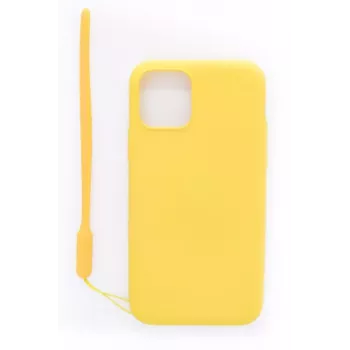 Evelatus Apple iPhone 11 Pro Capa de Silicone Soft Touch com Alça Amarelo