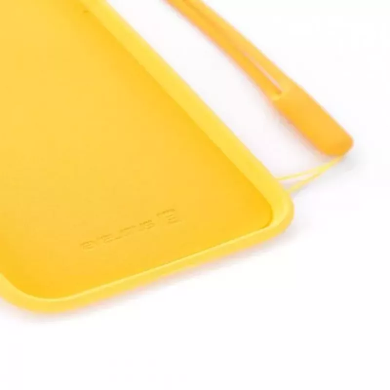 Evelatus Apple iPhone X/XS Capa de Silicone Soft Touch com Alça Amarelo