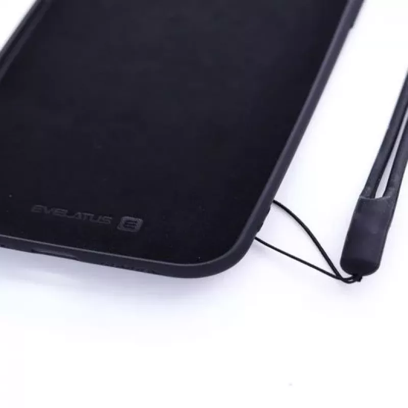 Evelatus Apple iPhone XR Capa de Silicone Soft Touch com Alça Preto