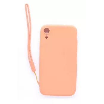 Evelatus Apple iPhone XR Capa de Silicone Soft Touch com Alça Rosa