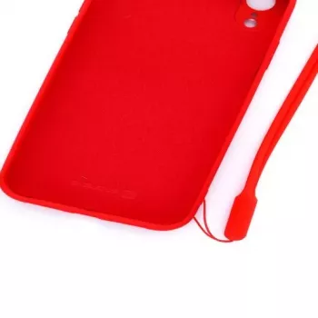 Evelatus Apple iPhone XR Capa de Silicone Soft Touch com Alça Vermelho