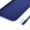 Evelatus Apple iPhone XR Capa de Silicone Soft Touch com Alça Azul Escuro