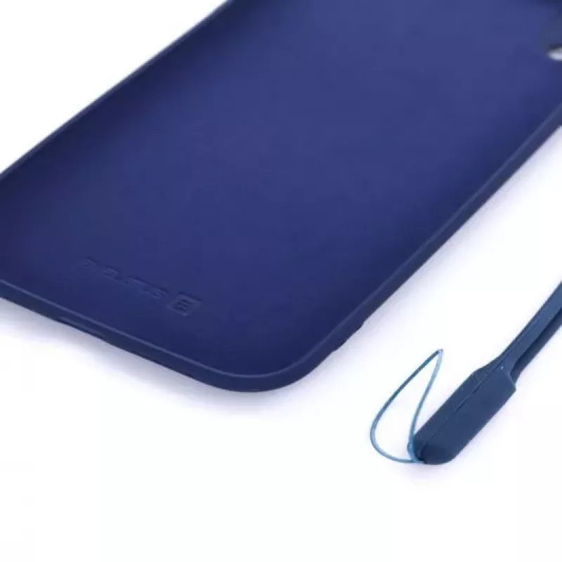 Evelatus Apple iPhone XR Capa de Silicone Soft Touch com Alça Azul Escuro