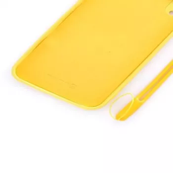 Evelatus Apple iPhone XR Capa de Silicone Soft Touch com Alça Amarelo