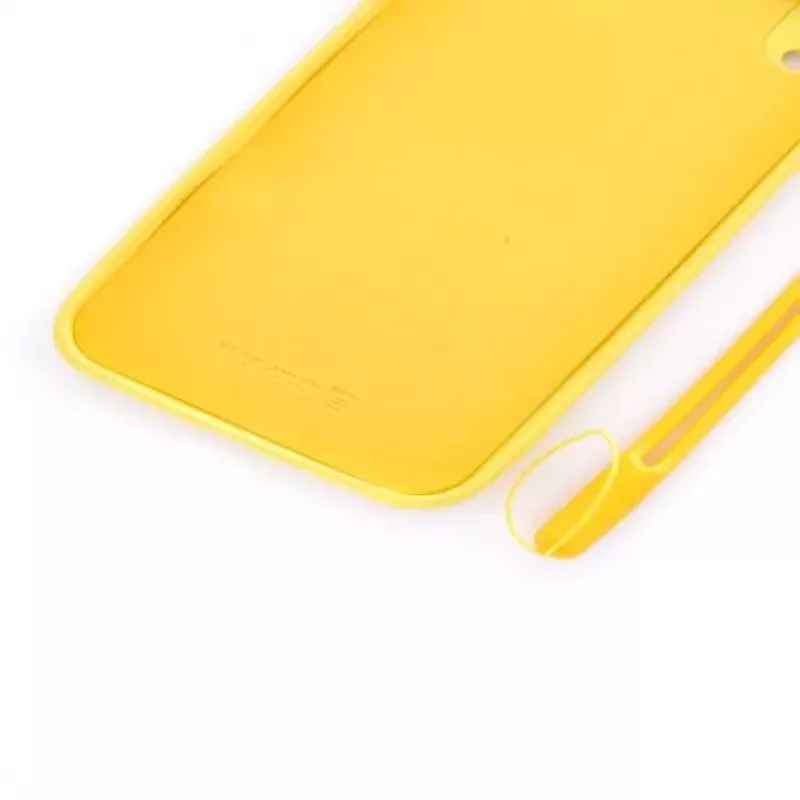 Evelatus Apple iPhone XR Capa de Silicone Soft Touch com Alça Amarelo