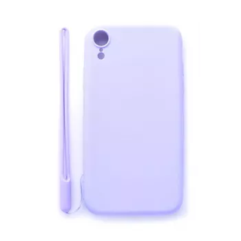 Evelatus Apple iPhone XR Capa de Silicone Soft Touch com Alça Lilás