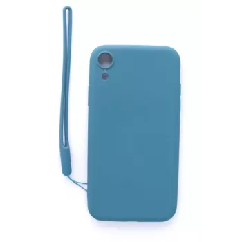 Evelatus Apple iPhone XR Capa de Silicone Soft Touch com Alça Azul