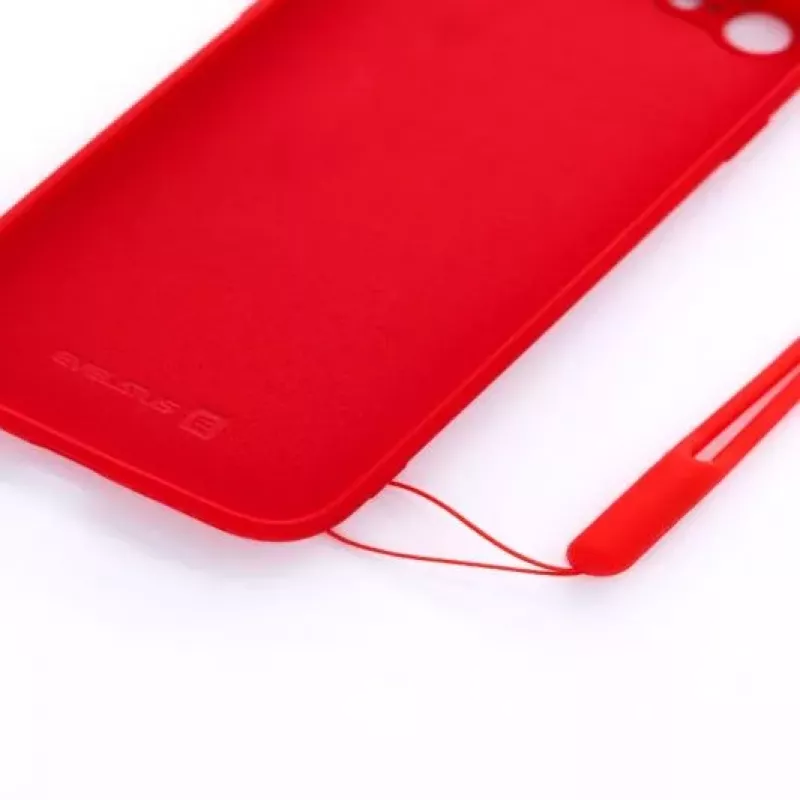 Evelatus Apple iPhone 7/8/SE2020/SE2022 Capa de Silicone Soft Touch com Alça Vermelho