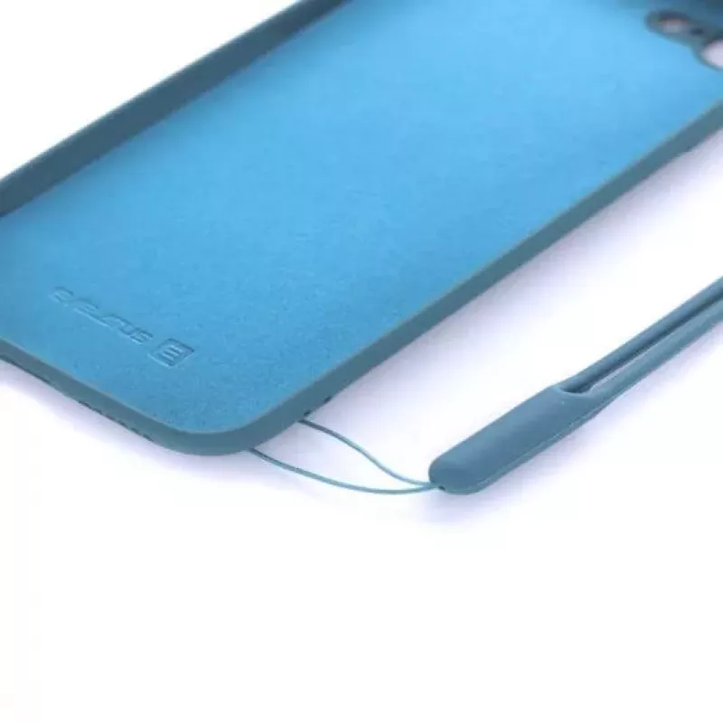 Evelatus Apple iPhone 7/8 Capa de Silicone Soft Touch com Alça Azul