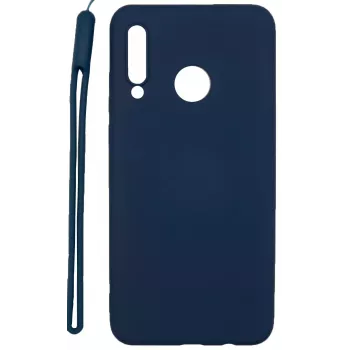 Evelatus Huawei P30 Lite Capa de silicone Soft Touch com alça azul-escura