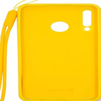 Evelatus Huawei P30 Lite Capa de silicone Soft Touch com fita amarela