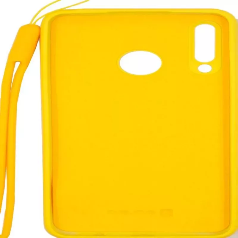 Evelatus Huawei P30 Lite Capa de silicone Soft Touch com fita amarela