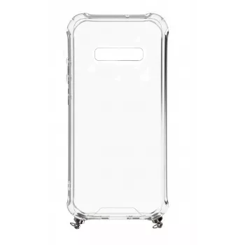 Evelatus Samsung Galaxy S10 Capa com fita riscas pretas transparente