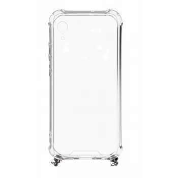 Evelatus Apple iPhone XR Capa com fita rosa transparente