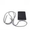 Evelatus Apple iPhone 7/8/SE2020/SE2022 Capa com cordão riscas pretas transparente