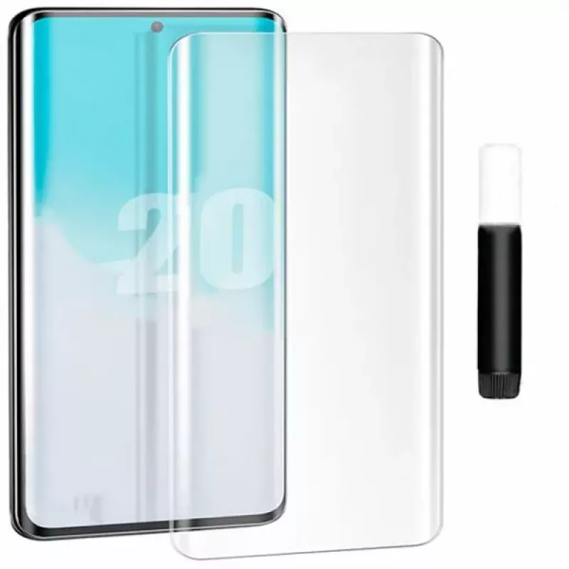EVELATUS Samsung Galaxy S20 Plus Vidro transparente UV + cola
