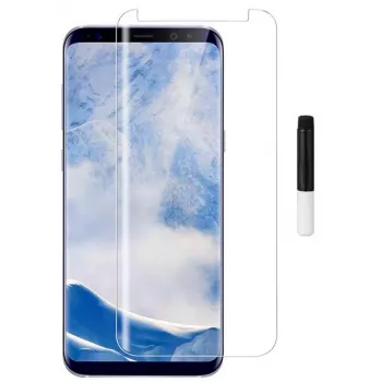 Evelatus Samsung Galaxy S9 Protetor de ecrã em vidro temperado 3D Hot Bending UV Glue