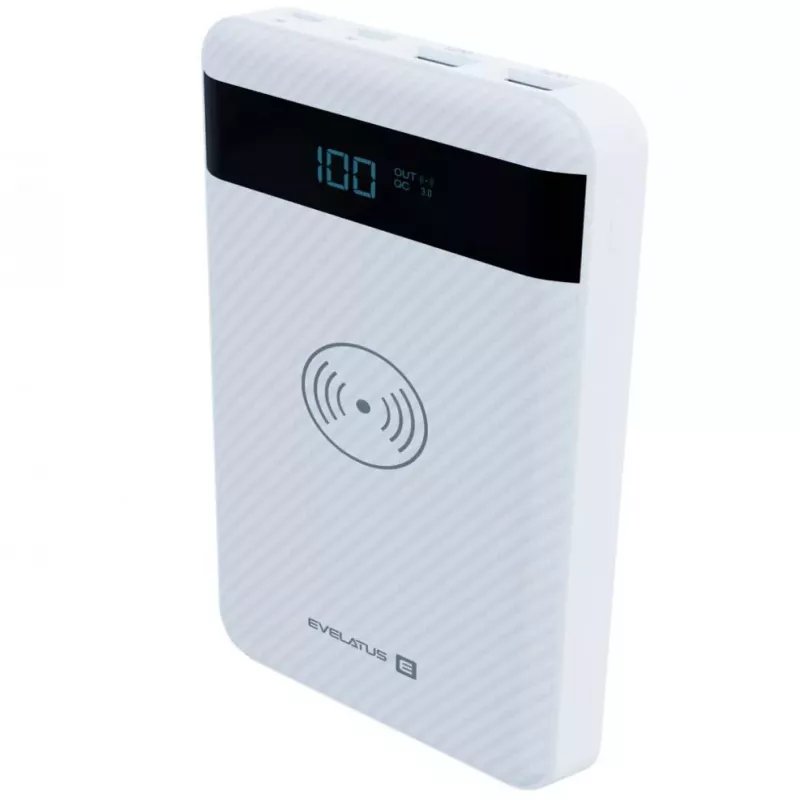Power Bank Sem Fios EPB05 Evelatus 10000 mAh Branco