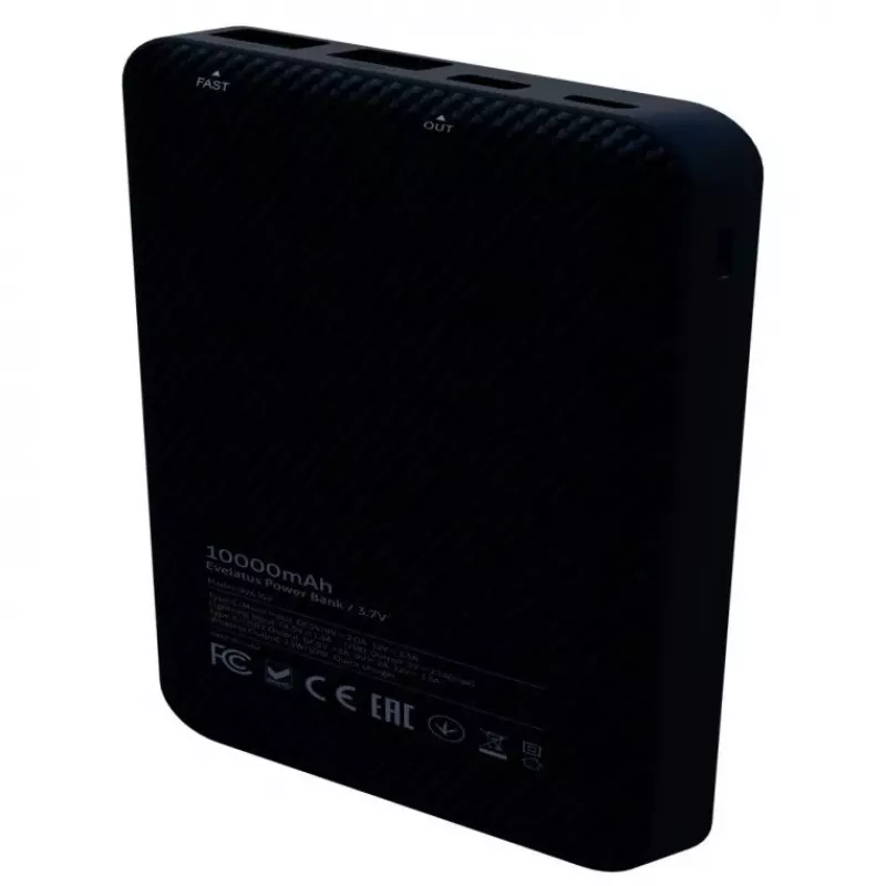 Power Bank Sem Fios EPB05 Evelatus 10000 mAh Preto