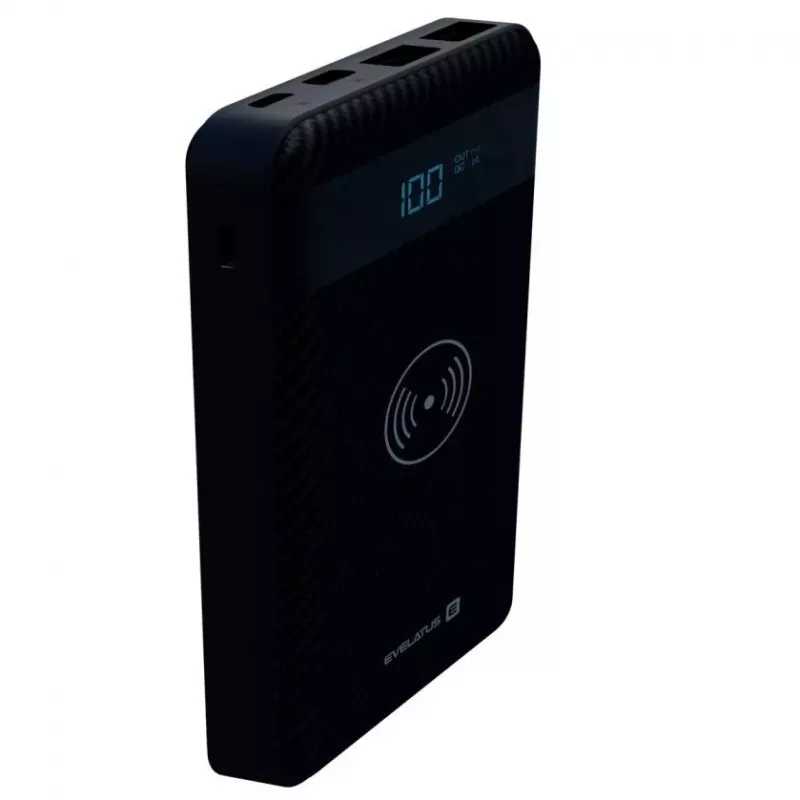 Power Bank Sem Fios EPB05 Evelatus 10000 mAh Preto