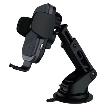 Suporte para Carro com Carregamento Sem Fios WCH03 Evelatus 15W Preto