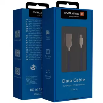 Evelatus cabo Micro-USB EDC04 azul 1m