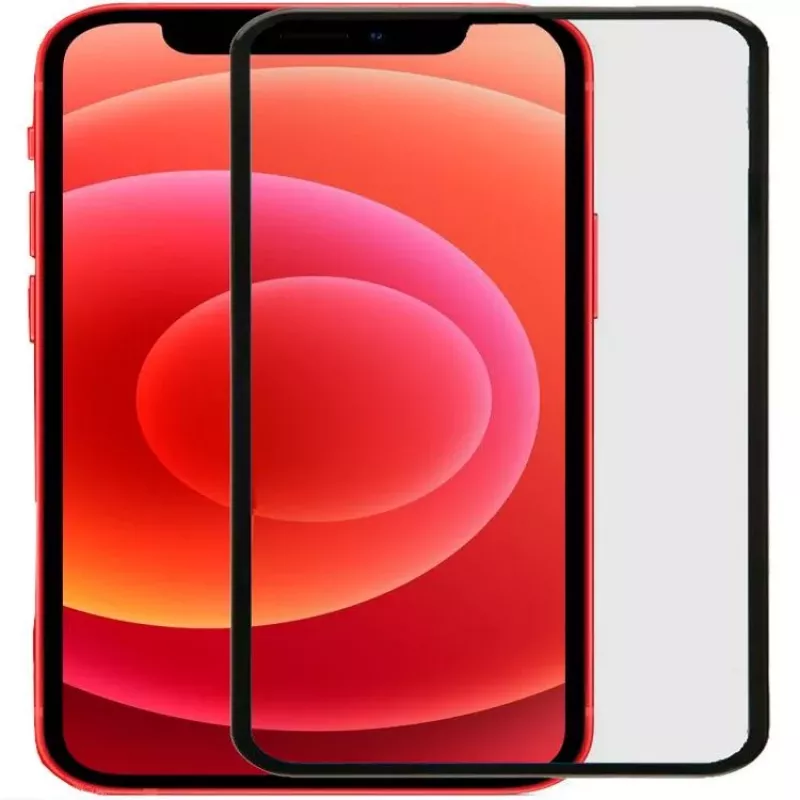 EVELATUS Apple iPhone 12 Mini 5,4 polegadas 2.5D Full Cover Japan Glue Glass Protetor de ecrã antiestático