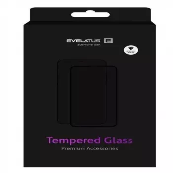 EVELATUS Apple iPhone 12 Pro Max 6.7'' 2.5D Full Cover Japan Glue Glass Protetor de ecrã antiestático