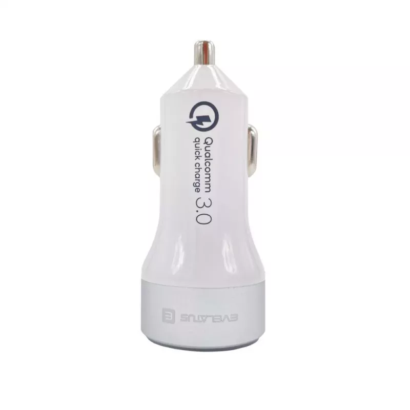 Evelatus Carregador rápido para automóvel QCC03, branco