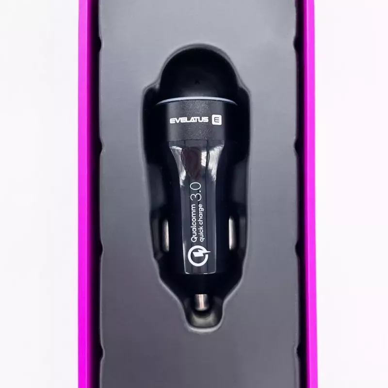 Evelatus Carregador rápido para automóvel QCC03 Preto