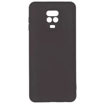 Evelatus Capa de silicone Soft Touch preta para Xiaomi Redmi Note 9