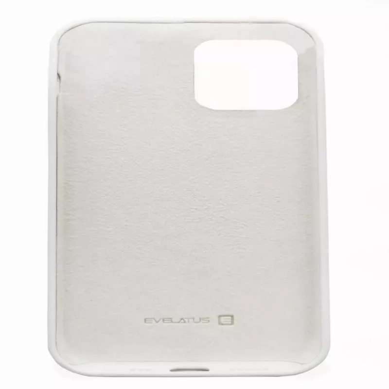 Capa de silicone Premium Soft Touch Evelatus para Apple iPhone 12 mini Branco
