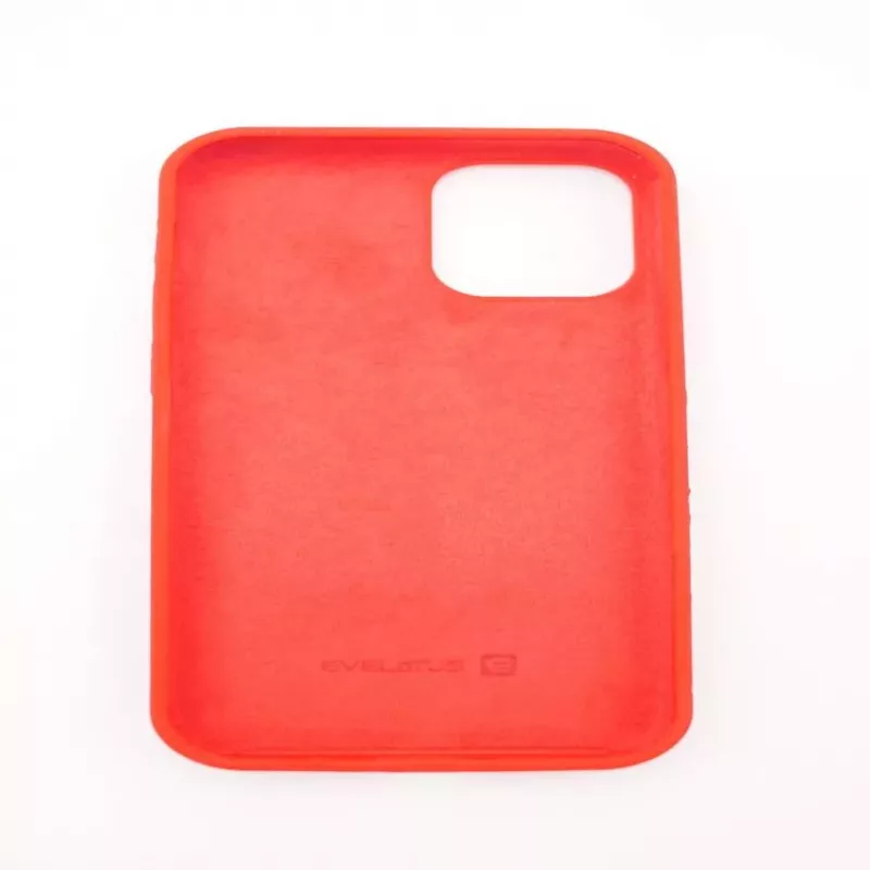 Capa de silicone Premium Soft Touch Evelatus para Apple iPhone 12 mini Vermelho-vivo