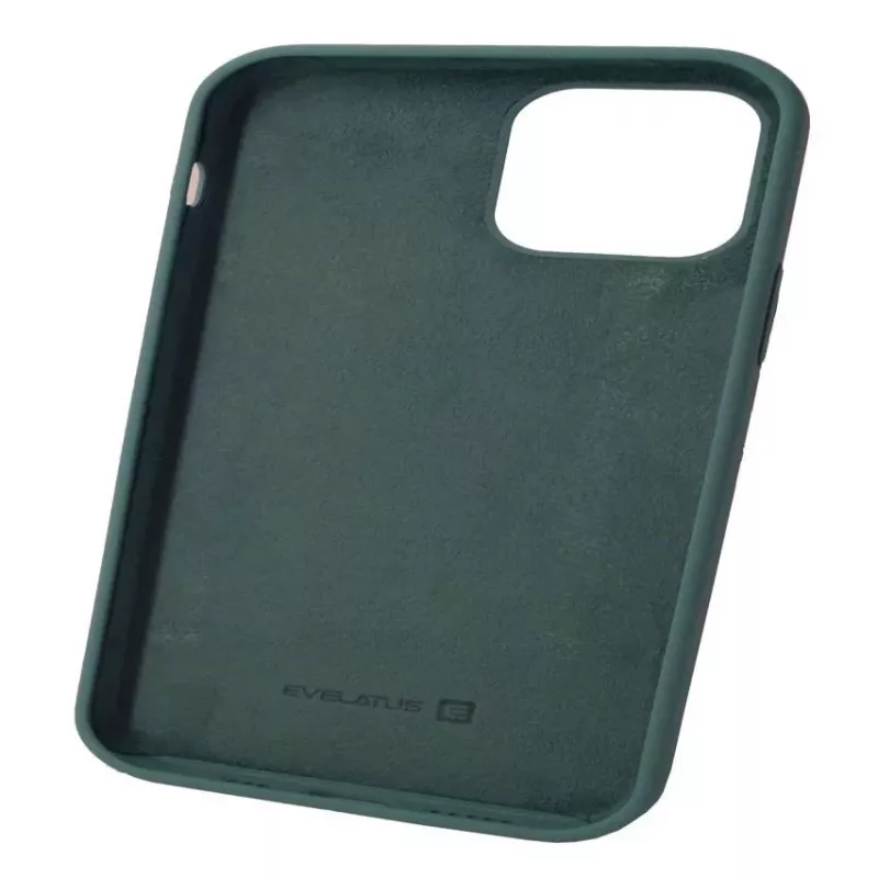 Capa de silicone Premium Soft Touch Evelatus para Apple iPhone 12 mini Verde-pinheiro