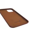 Capa de silicone Premium Soft Touch Evelatus para Apple iPhone 12/12 Pro Castanho-escuro