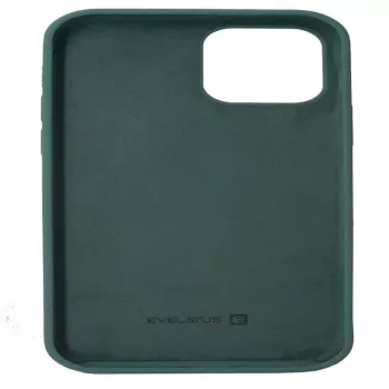 Capa de silicone Premium Soft Touch Evelatus para Apple iPhone 12/12 Pro Verde-pinheiro