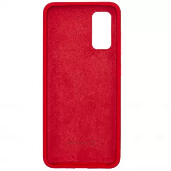 Capa de silicone Premium Soft Touch Evelatus para Samsung Galaxy S20 Vermelho