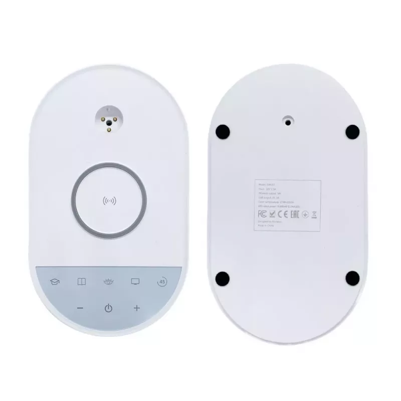 Candeeiro de secretária Evelatus com carregador sem fios EWC07 Branco