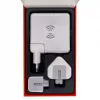 Adaptador de viagem Evelatus com carregador sem fios EWC06 branco